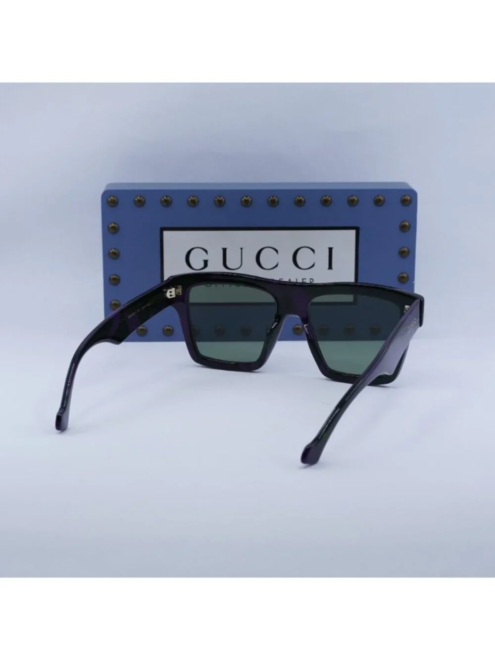 Gucci GG0962S 014 Square Unisex Sunglasses - Purple / Green